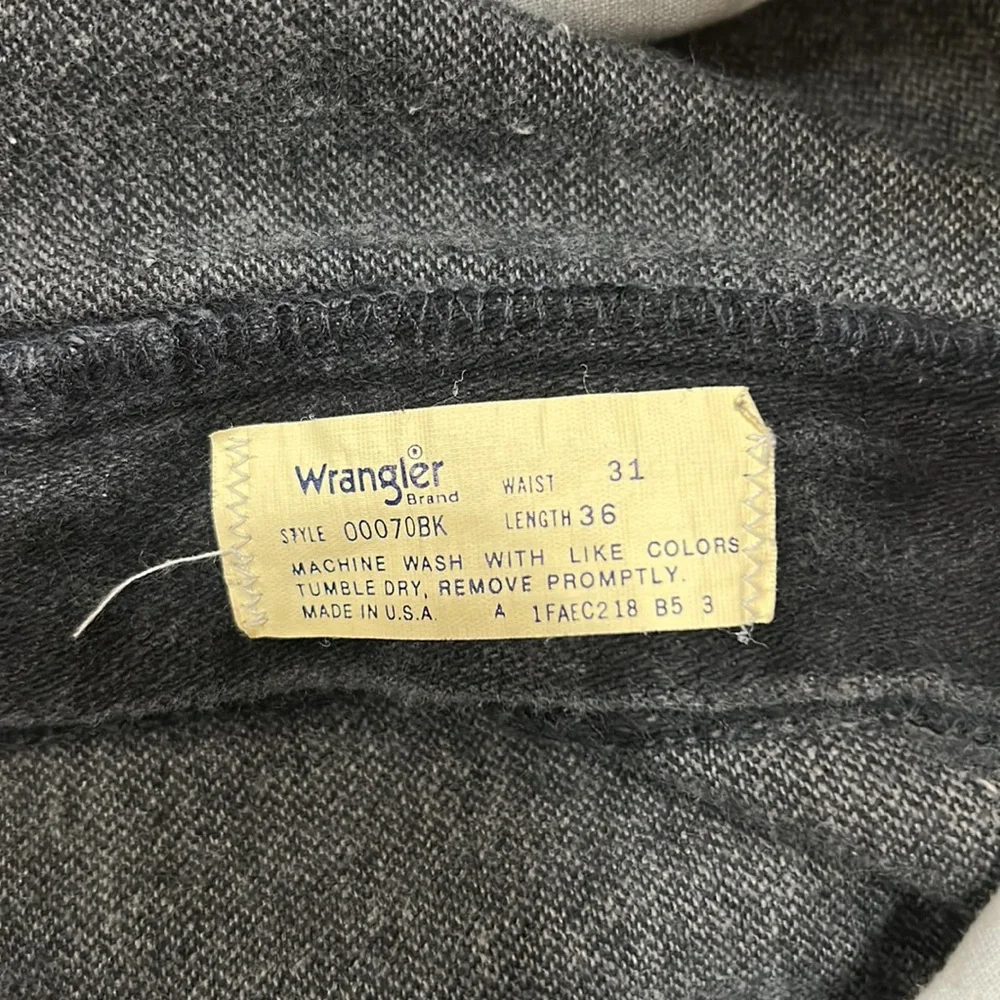 Pleated Wranglers Rodeo Vintage 31x36 High Rise Jeans Black EUC VTG 90s Western - Picture 5 of 7